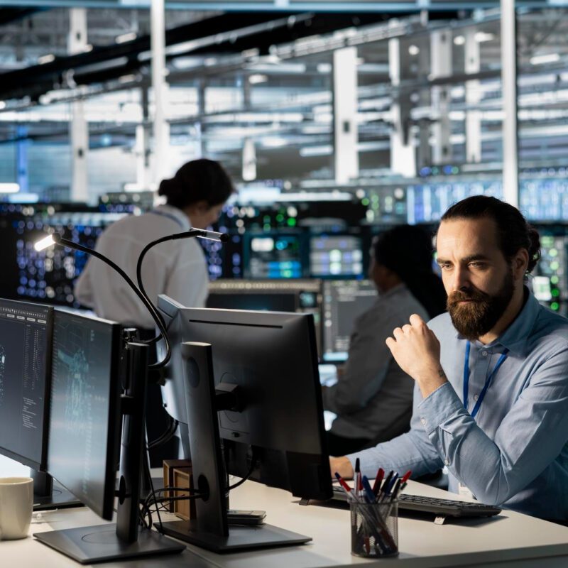 IT technician working